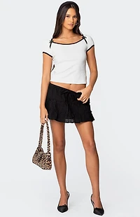 Edikted Rashelle Contrast Bow Top