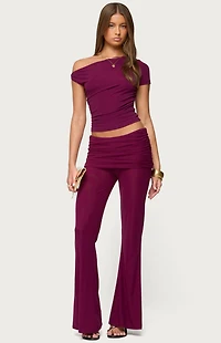 Edikted Halli Twisted Off Shoulder Top