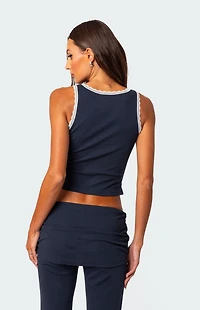 Edikted Kadence Lace Trim Tank Top
