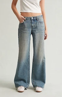 Pacsun Casey Low Rise Baggy Jeans Medium Indigo Tinted