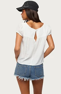 Edikted Nesta Puff Sleeve Top