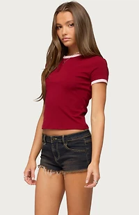 Edikted Opaline Contrast T-Shirt