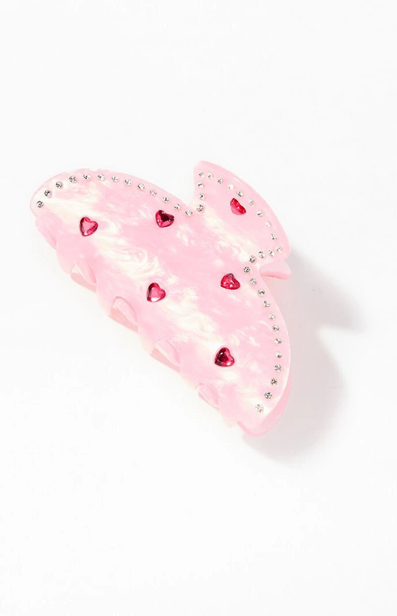 LA Hearts Rhinestone Heart Hair Claw Clip