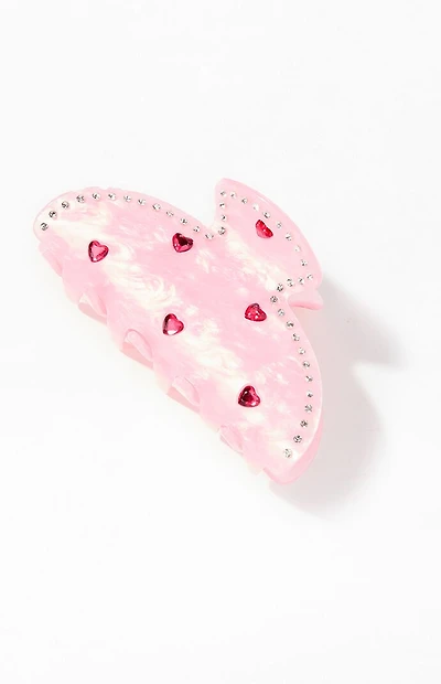 LA Hearts Rhinestone Heart Hair Claw Clip