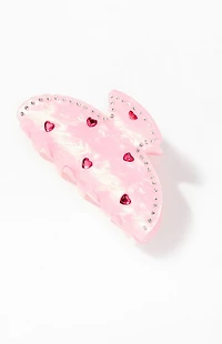 LA Hearts Rhinestone Heart Hair Claw Clip