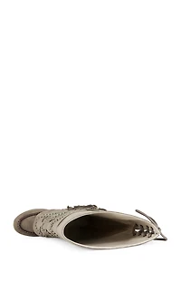 AZALEA WANG Women's Edmund Brown Faux Suede Flat Moccasin Boots