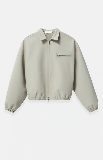 Fear of God ESSENTIALS Abbey Stone Bonded Canvas Zip Up Jacket
