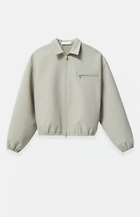 Fear of God ESSENTIALS Abbey Stone Bonded Canvas Zip Up Jacket