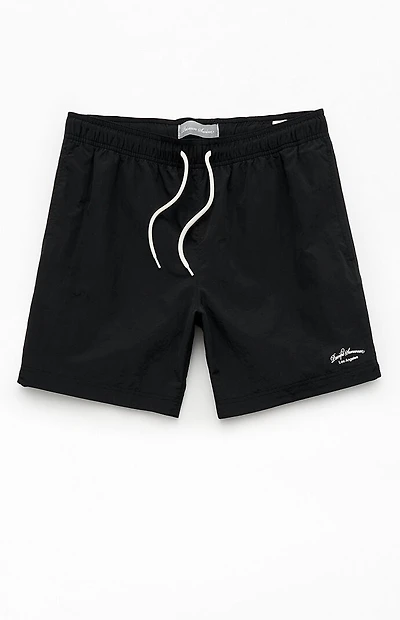 Pacsun Black Collegiate 6.5" Swim Trunks