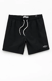 Pacsun Black Collegiate 6.5" Swim Trunks