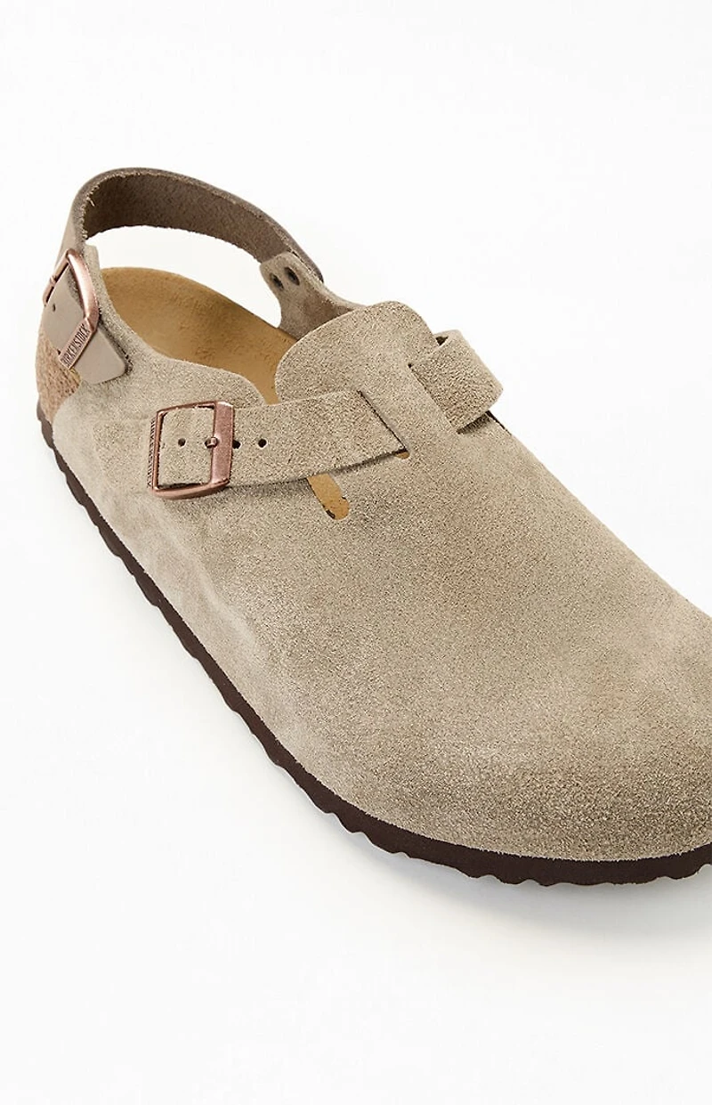 Birkenstock Tokio Suede Leather Clog Taupe