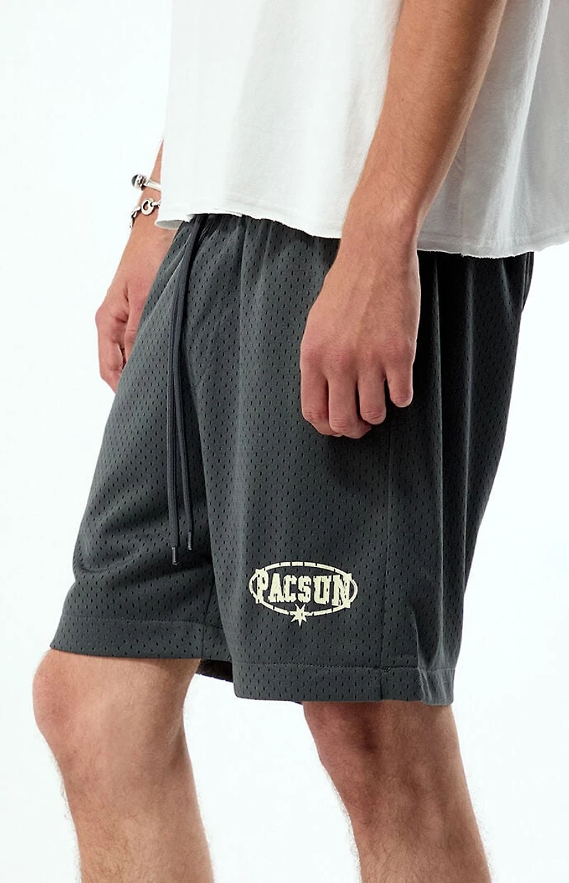 Pacsun Charcoal Mesh Basketball Shorts