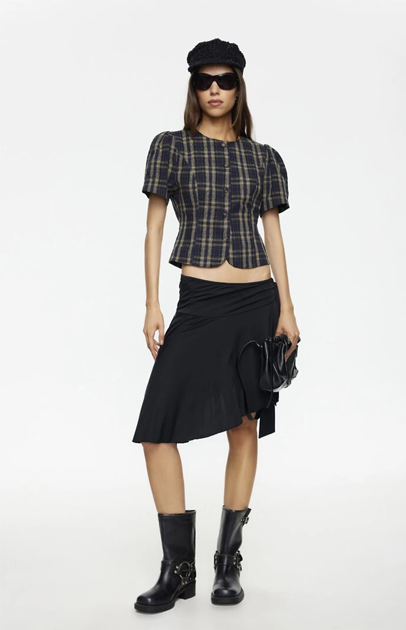 LIONESS Safari Asymmetric Midi Skirt