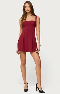 Edikted Mazey Square Neck Mini Dress