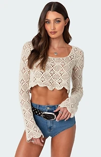 Edikted Tessie Crochet Top
