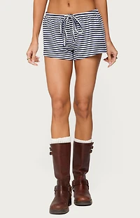 Edikted Jaine Striped Drawstring Shorts