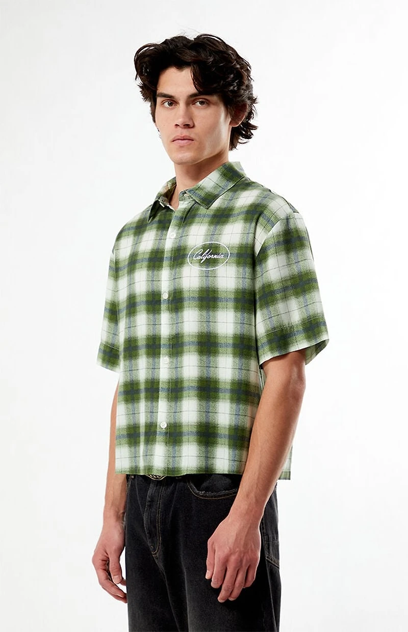 Pacsun Dirt Green Woven Camp Shirt