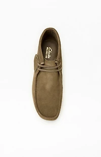 Clarks Khaki Suede Wallabee Evo Shoes