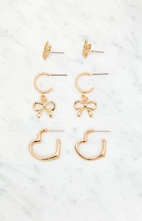 LA Hearts 3 Pack Eden Earrings