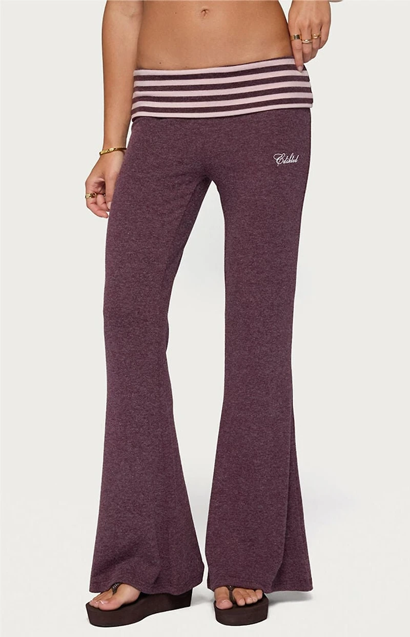Edikted Stay Stripey Foldover Pants