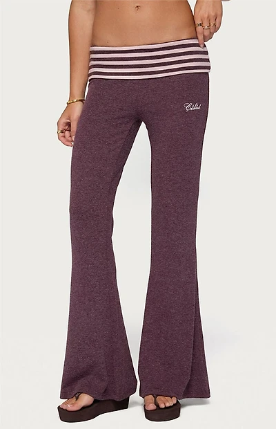Edikted Stay Stripey Foldover Pants