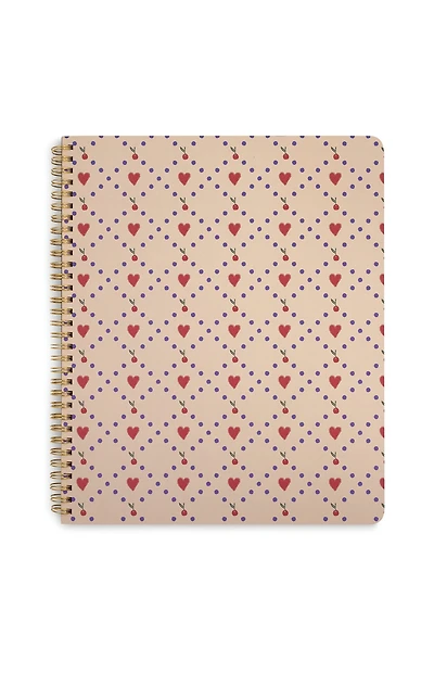 ban.do Cherry Hearts Rough Draft Large Notebook