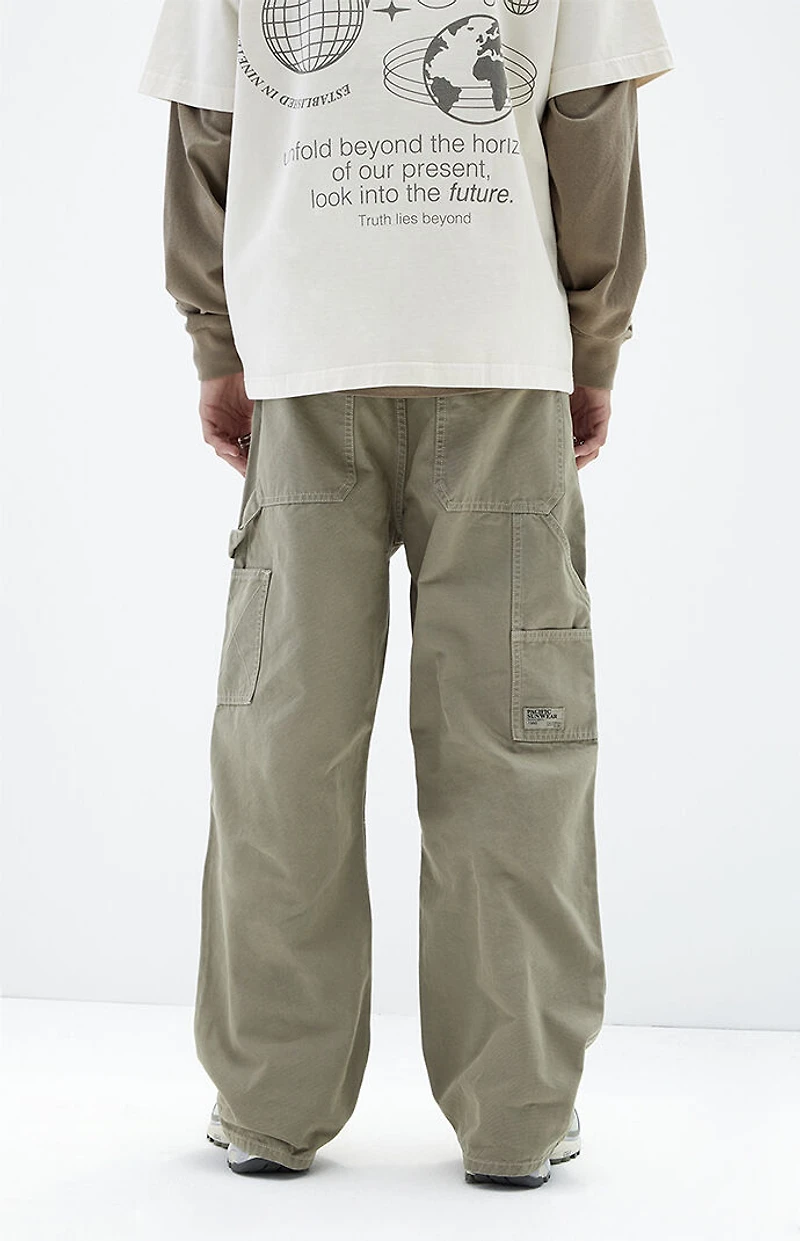 Pacsun Blake Extreme Baggy Jeans Carpenter Olive