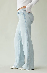 Pacsun Zoe Low Rise Girlfriend Jeans Light Indigo