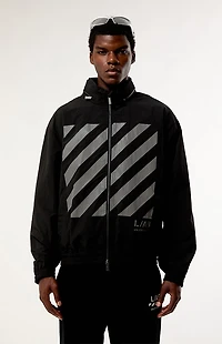 L/AB c/o Off-White Reflective Diagonal Windbreaker Jacket