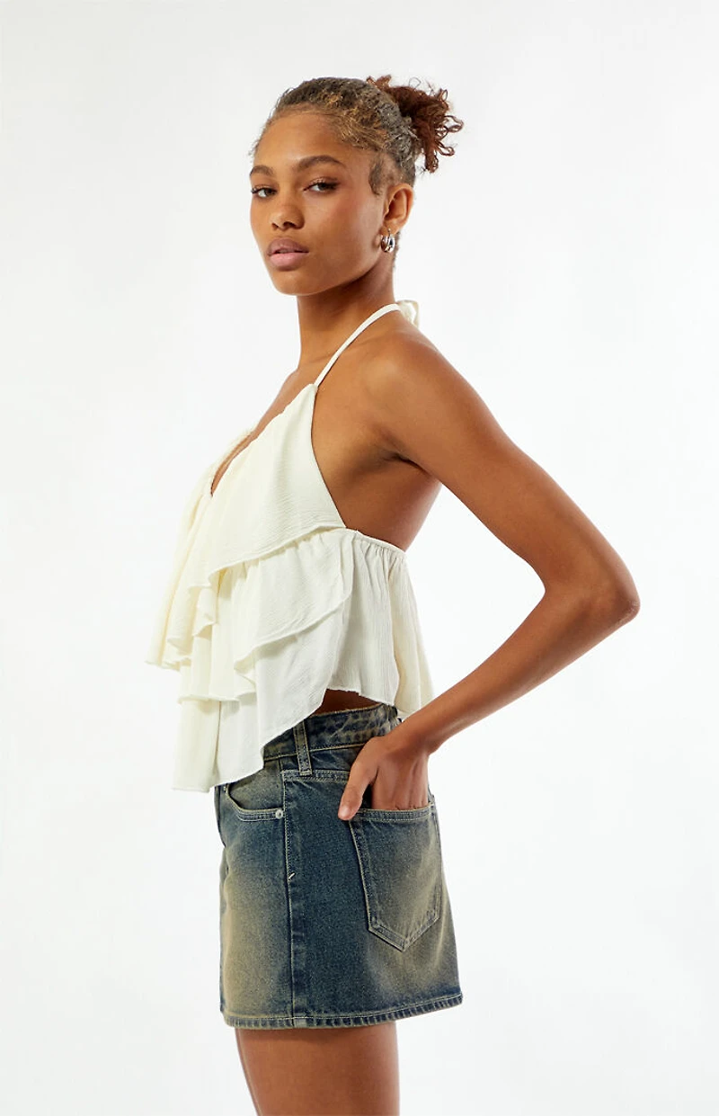 Your Favorite Flynn Ruffle Halter Tank Top