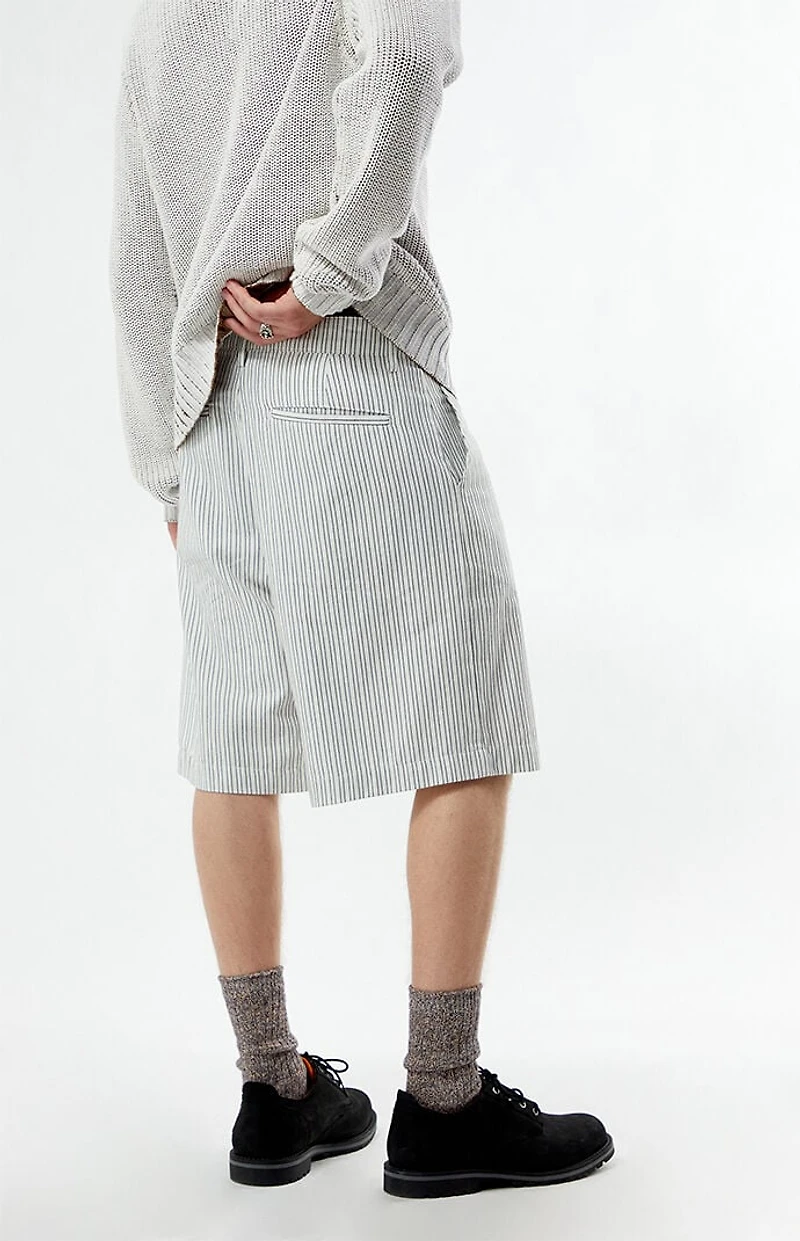 FIELD OF STUDY by Pacsun Striped Linen Baggy Shorts