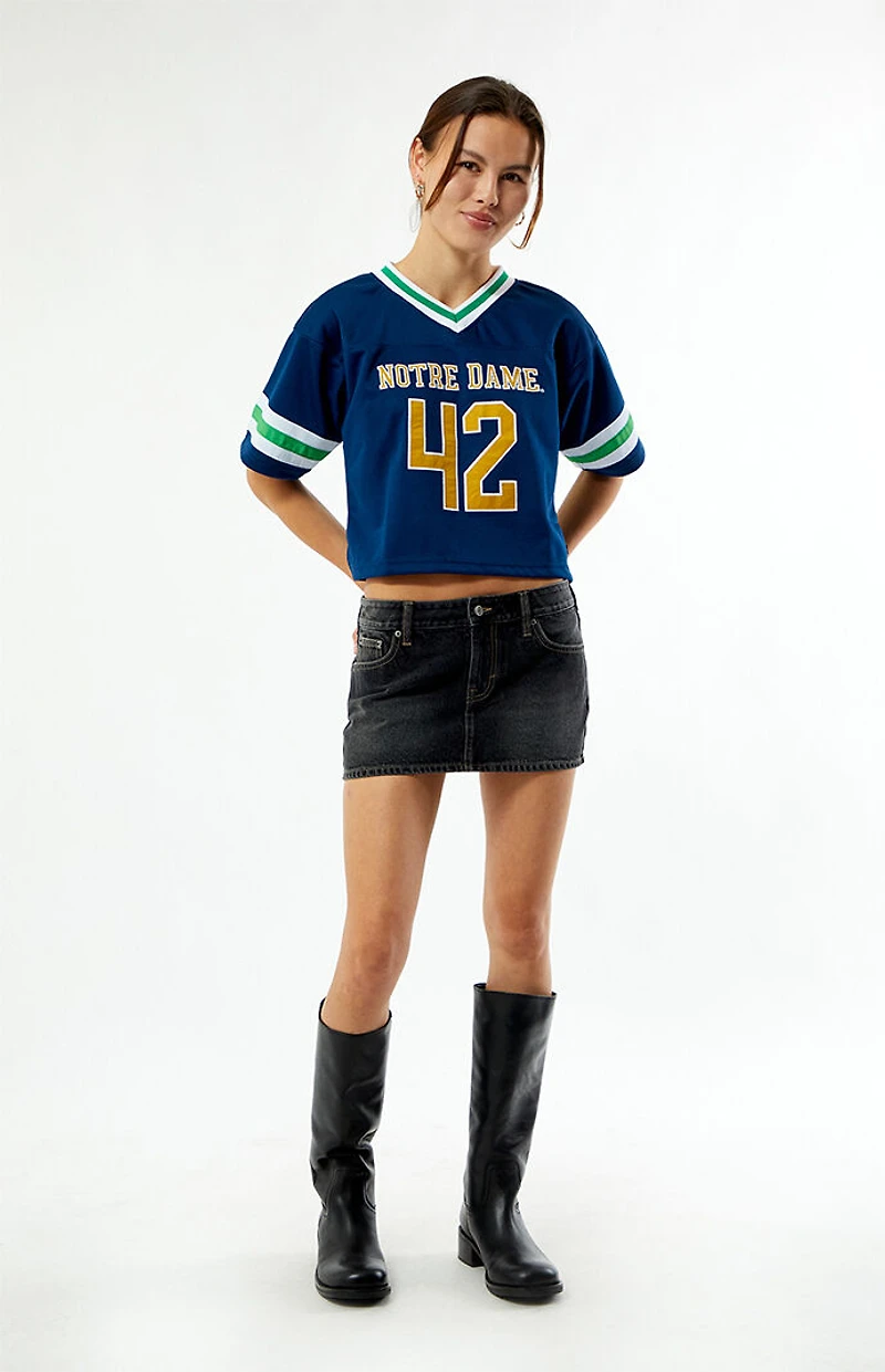 HYPE & VICE Notre Dame Cropped Football Jersey