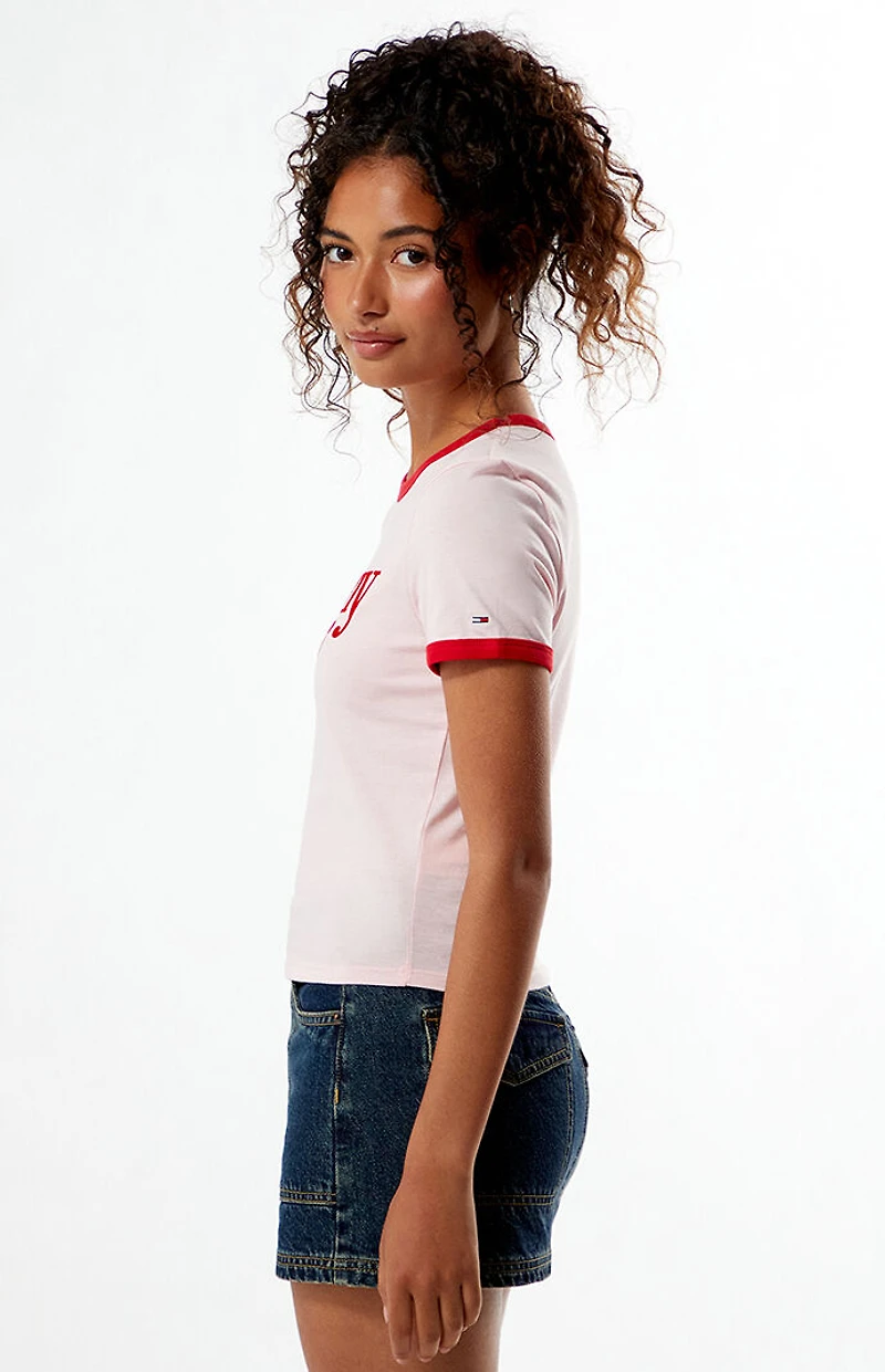 Tommy Jeans Script Slim Ringer T-Shirt