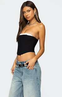 Edikted Ryla Contrast Layered Mesh Corset