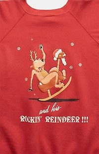 PS VINTAGE '90s Merry Christmas Rockin' Santa Crew Neck Sweatshirt