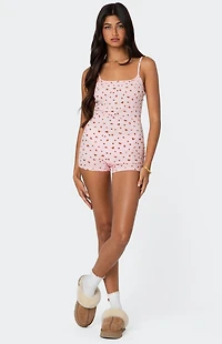 Edikted Strawberry Girl Printed Romper