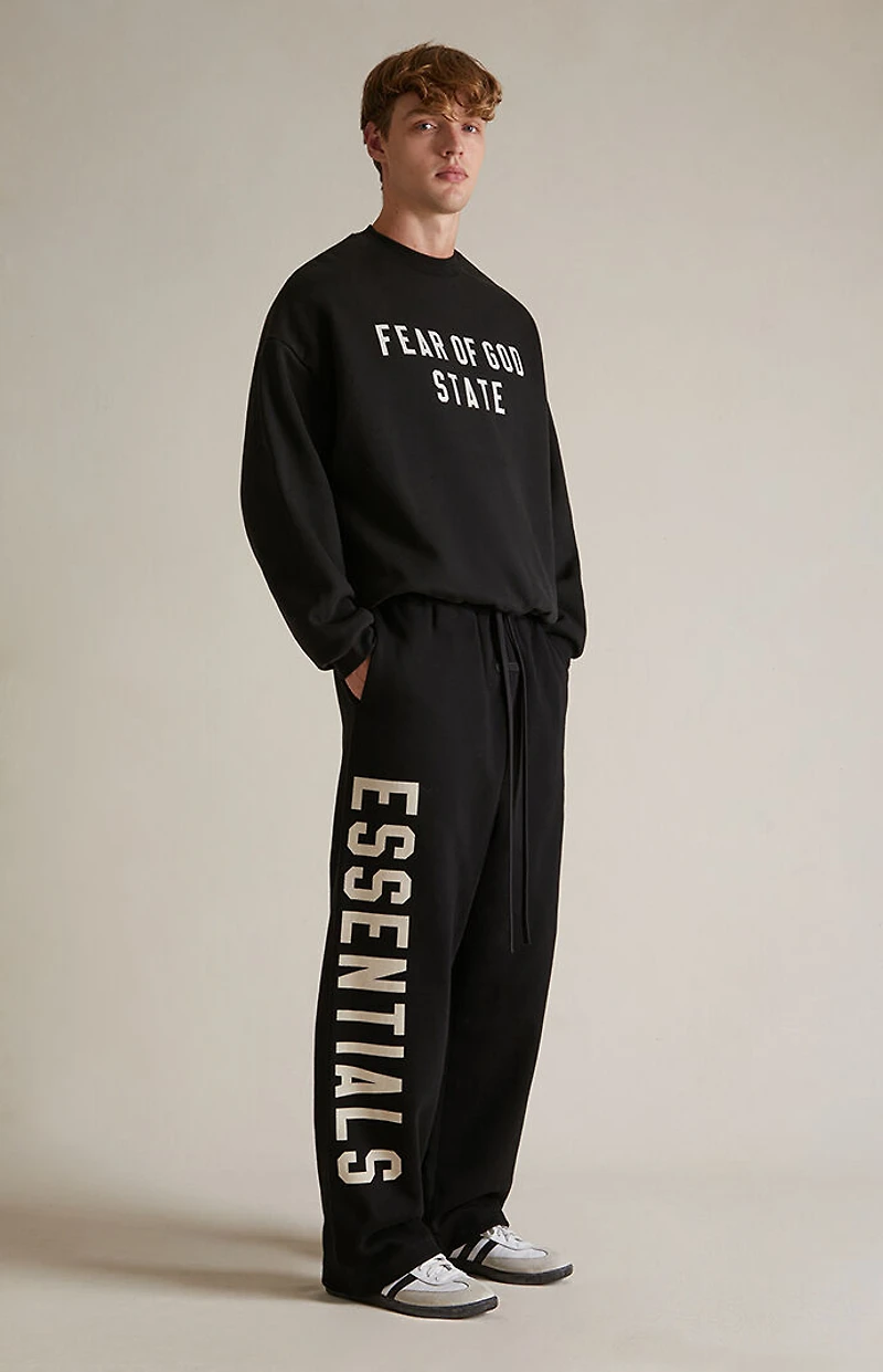 Fear of God ESSENTIALS Black Fleece Relaxed Sweatpants