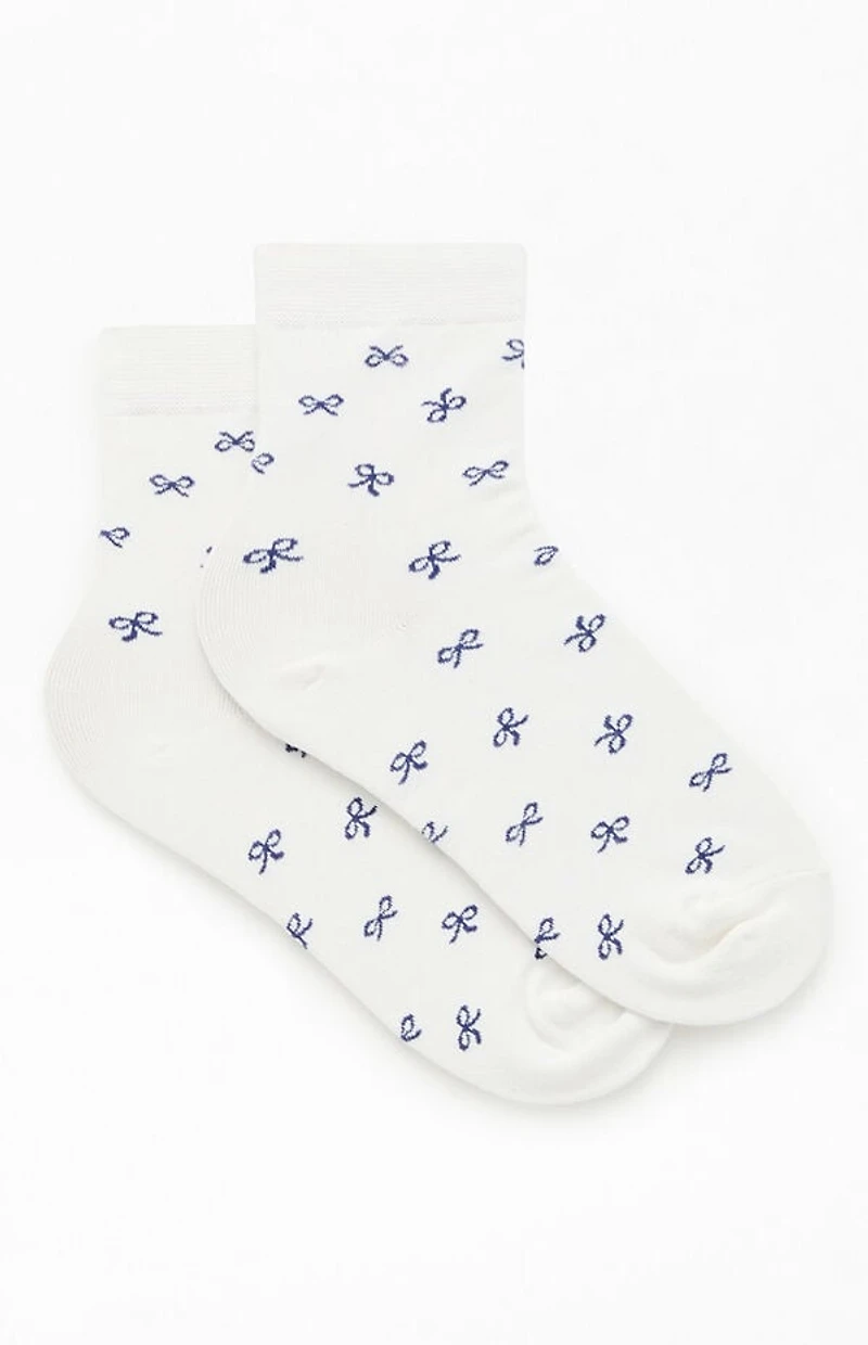 John Galt Navy Bow Ankle Socks