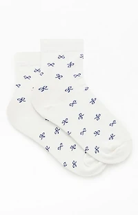 John Galt Navy Bow Ankle Socks