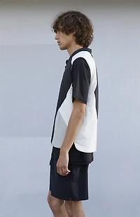 A.R.C. Black Nylon Color Block Vest