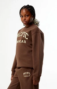 Pacsun Kids Brown Crew Neck Sweatshirt