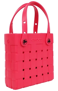 Crocs Raspberry Small Woven Crocssbody Tote Bag