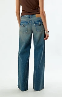 Pacsun Casey Low Rise Baggy Jeans Light Indigo