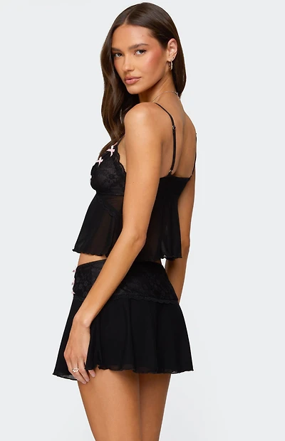 Edikted Dona Lacey Sheer Mesh Tank Top