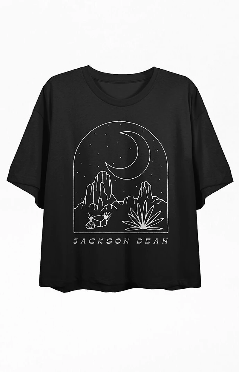 Jackson Dean Desert Night Scene Cropped T-Shirt