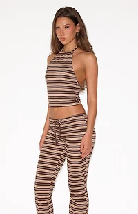 Tiger Mist Dillon Striped Halter Top