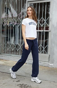 John Galt White Nantucket Cropped T-Shirt