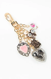 LA Hearts Gwen Mixed Metal Bag Charm Keychain