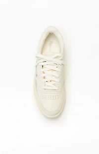 Reebok Women's White & Green Club C Revenge Sneakers
