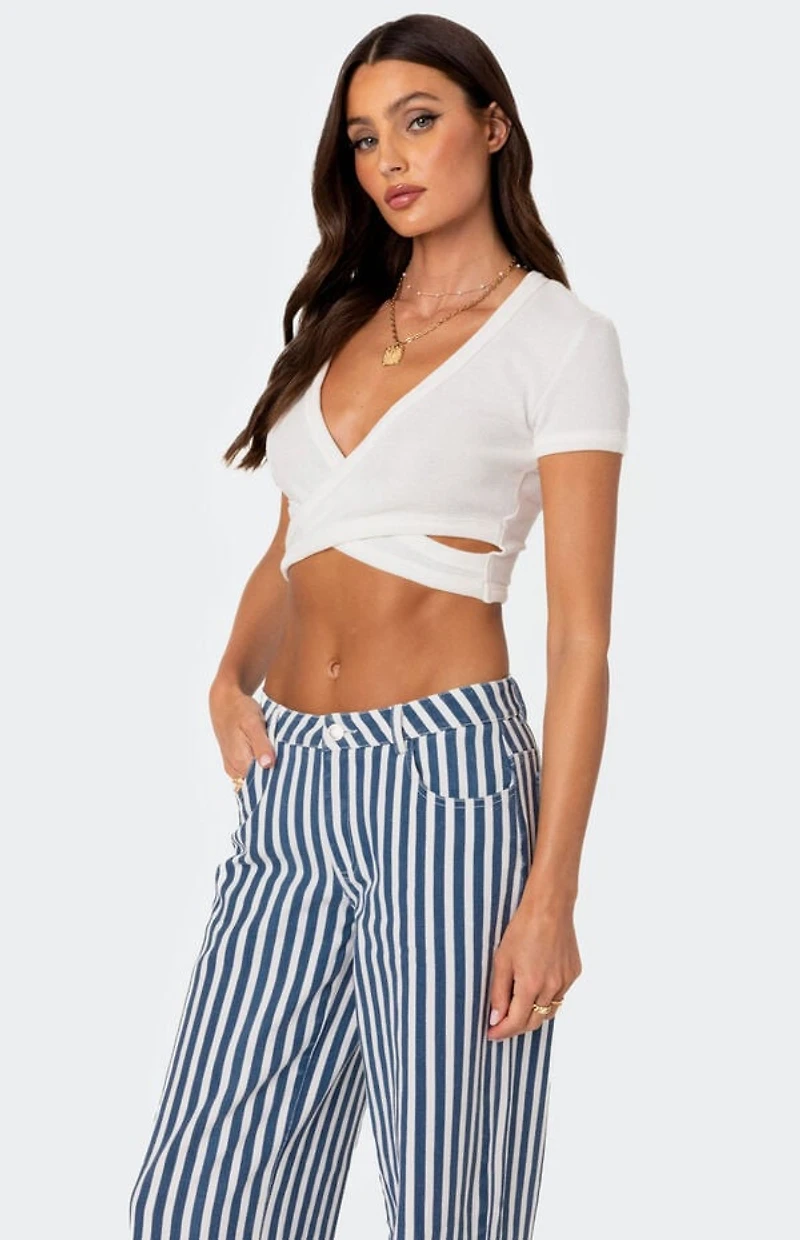 Edikted Dez Crisscross Waffle Top